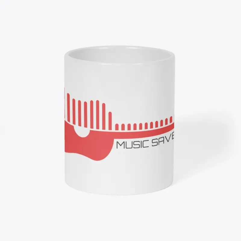 Music Saves - Cool Sticker and Mugs Red